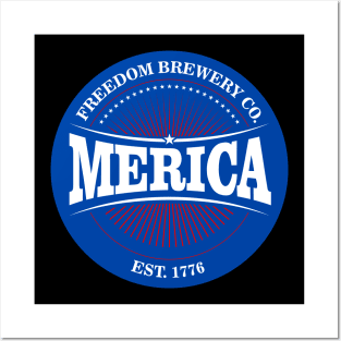 Merica Freedom Brewery Posters and Art